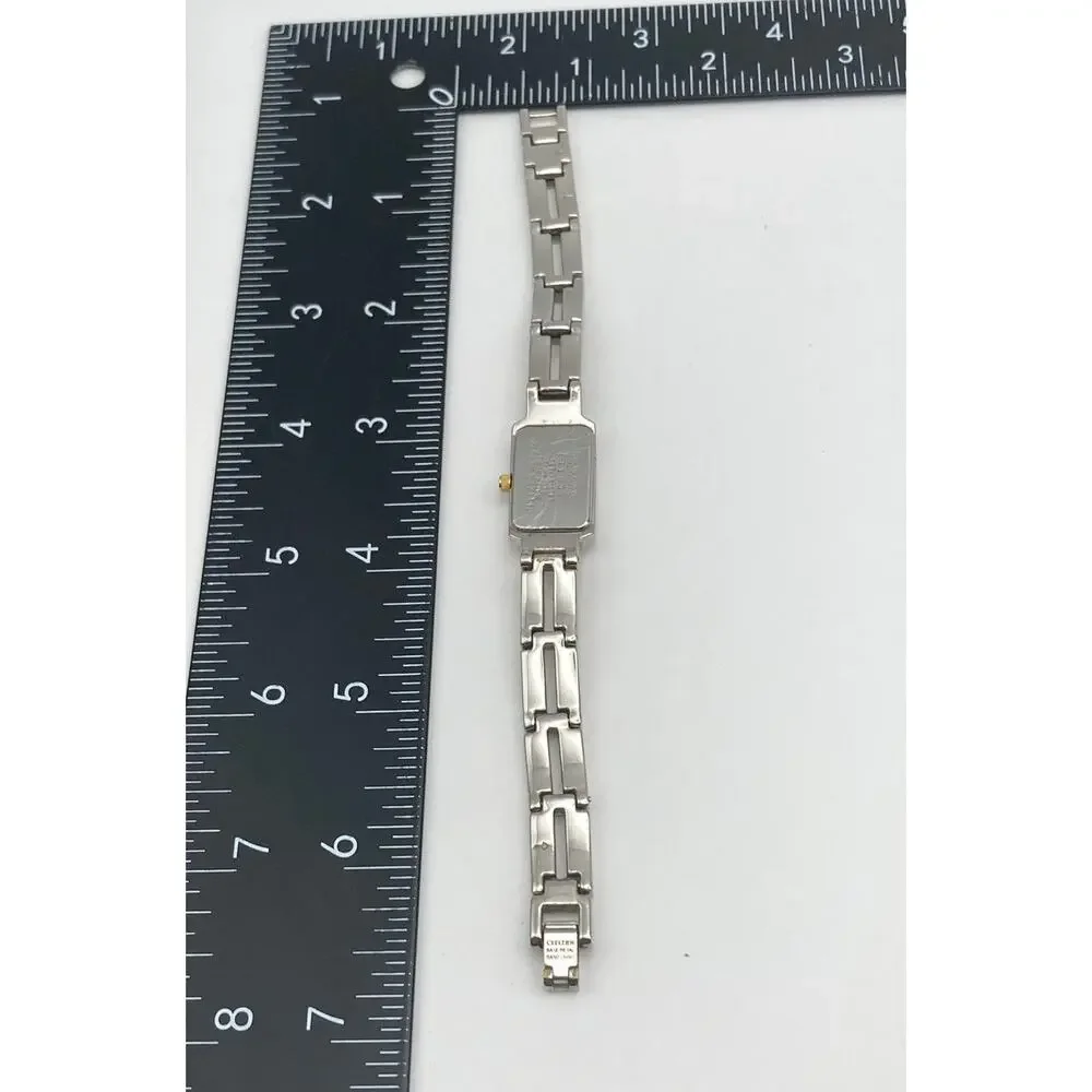 Citizen Women's Rectangle Dress Watch 14mm - New Battery - Wrist 6